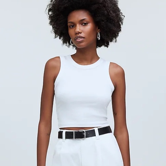 Madewell Supima® Rib Crop Tank Size XS - Picture 1 of 8